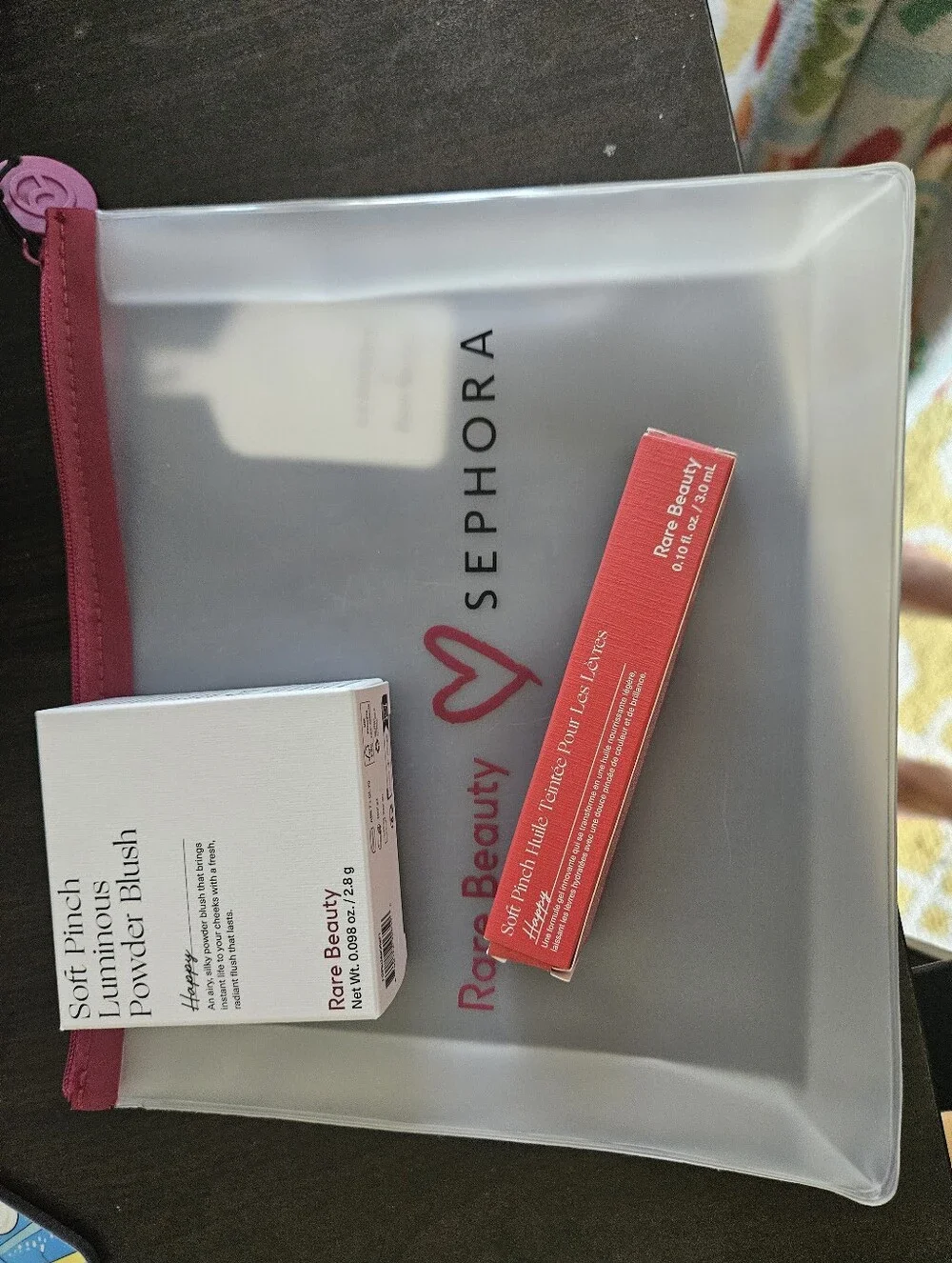 Sephora Collection Pink Travel Makeup Pouch with Pink Lipstick And Blush